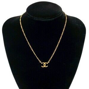 CHANEL Gold Logo Necklace